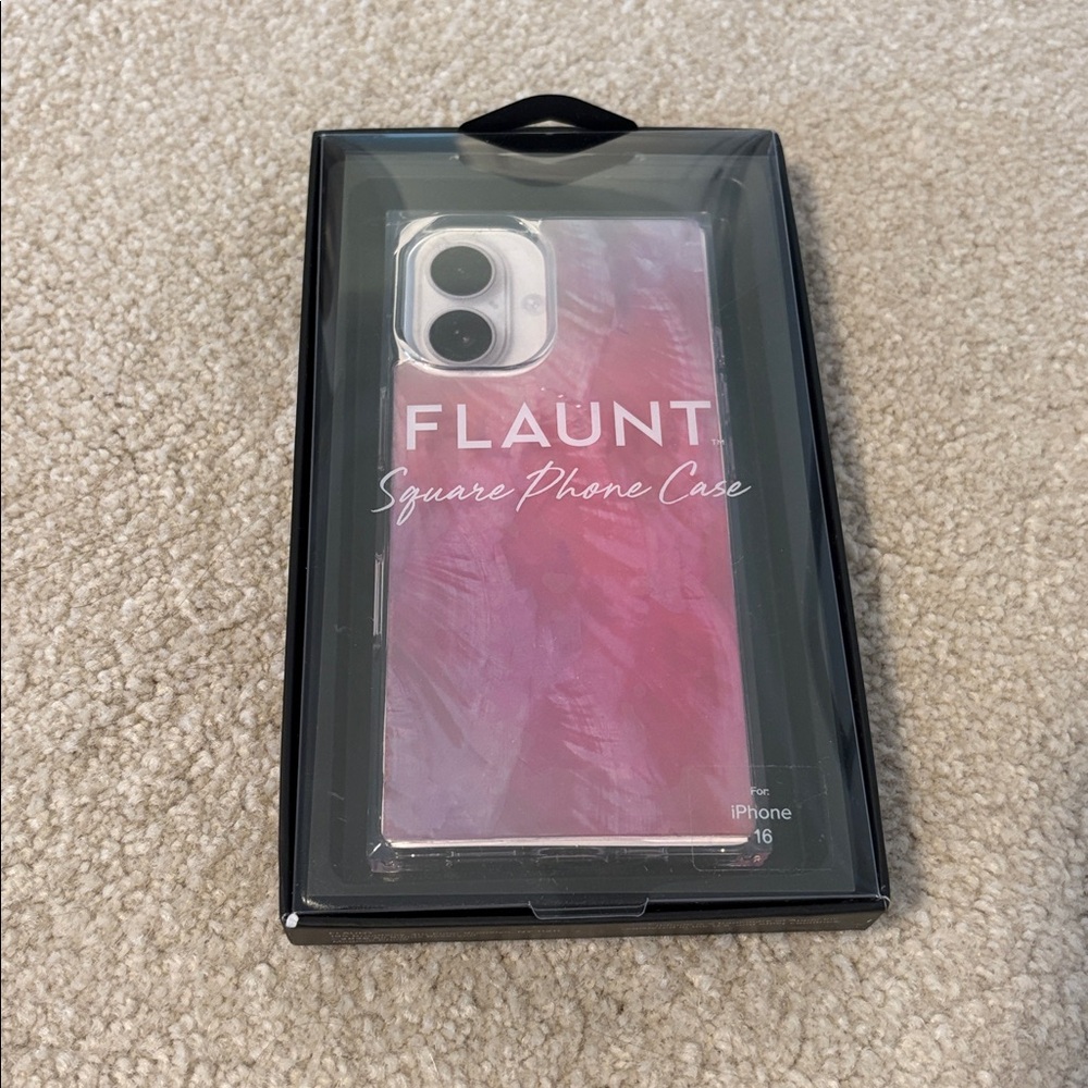 Flaunt SQUARE® Pink Mother of Pearl iPhone Case for iPhone 16 - NEW IN BOX